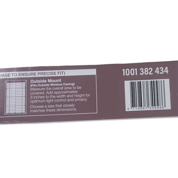 White Cordless Light Filtering 1 in. Slats Vinyl Mini Blind - 27"W x 64"L - Picture 4 of 4